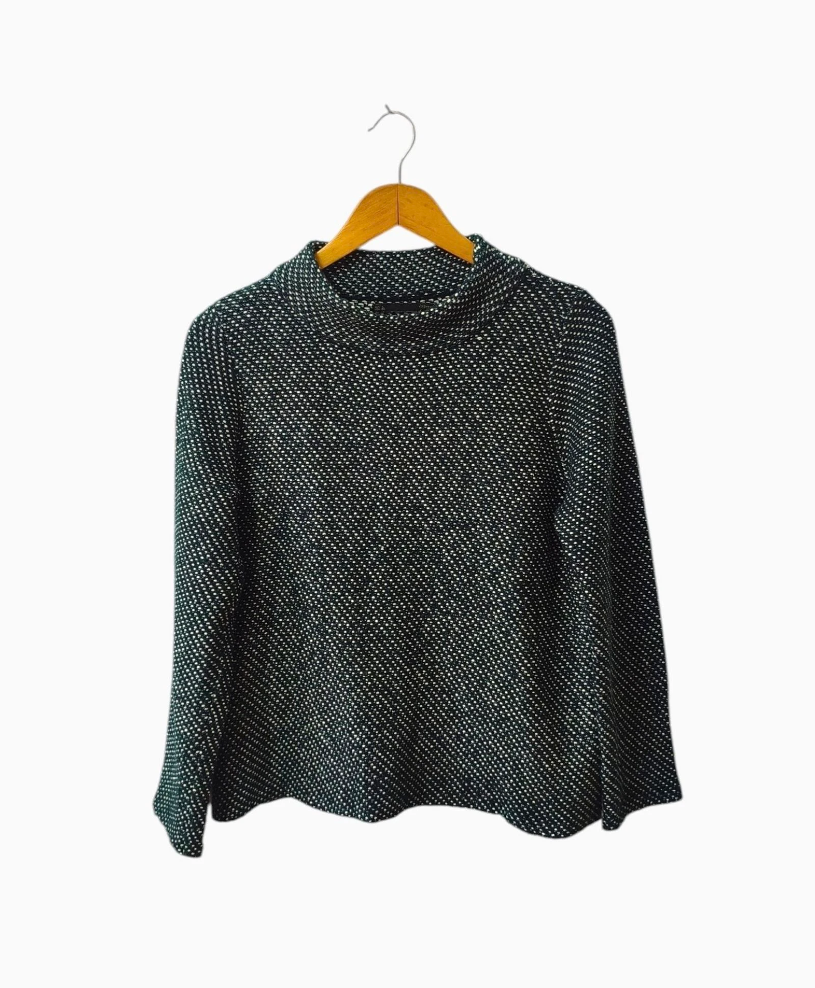 Jersey verde oscuro y blanco Sfera mujer Talla L